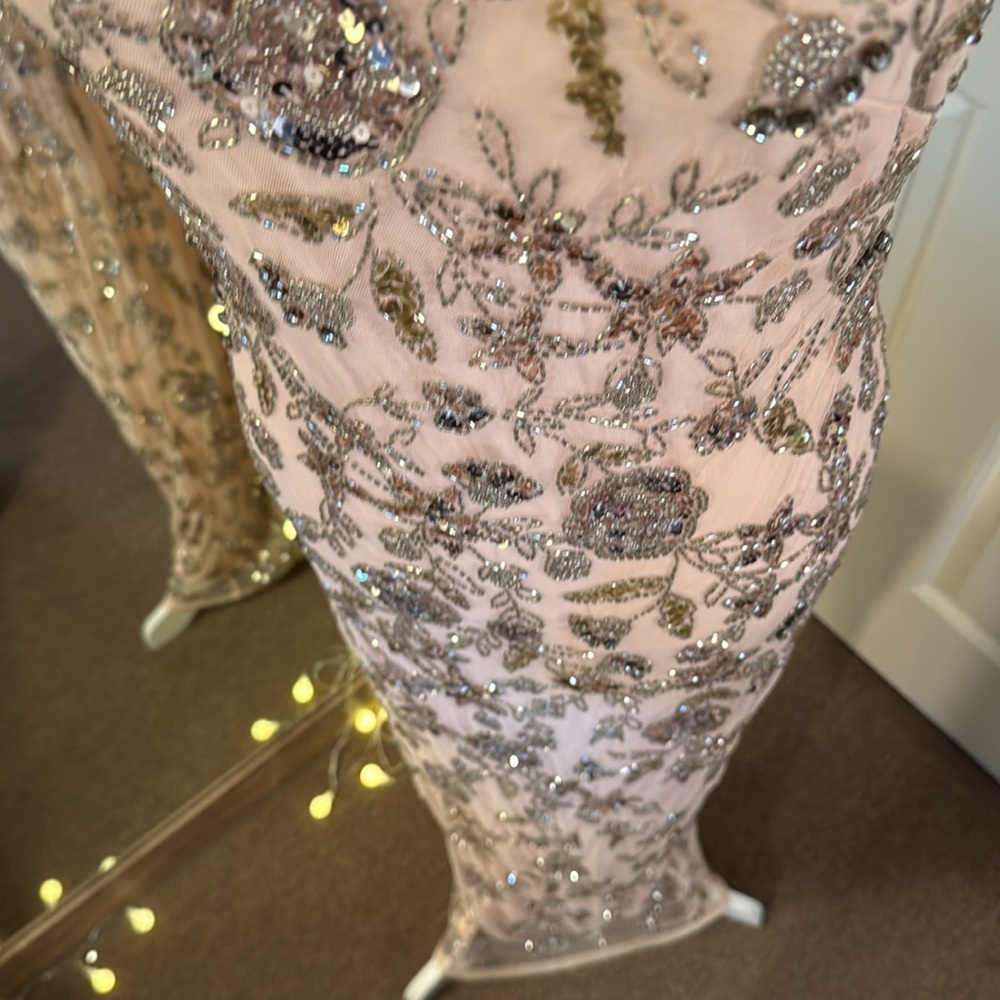 MAC DUGGAL
Hand Beaded Floral Gown with Beaded Spaghetti Straps - Picture 6 of 17